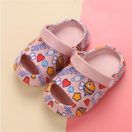 Kids Slippers Boys Girls Cartoon Shoes Summer Toddler Flip Flops Baby Indoor Slippers Beach Swimming Slippers Children Sandals