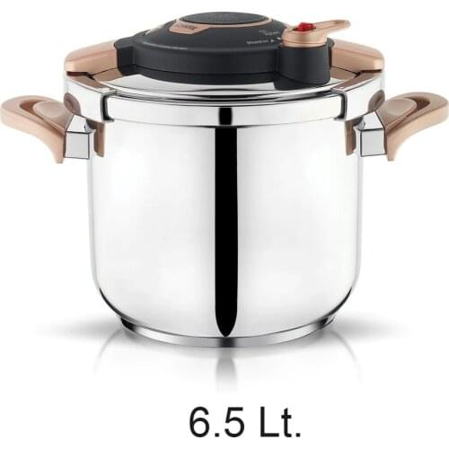 Pressure Cooker 6.5 Liter Stainless Steel 18/10 Cr-Ni Made in Turkey