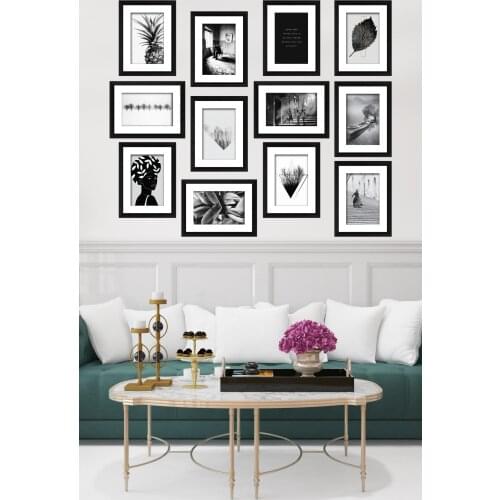 Modern Style 12 Piece Mdf Table Wall Decorative Gift Table Set 15x20cm