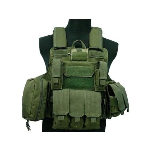 Tactical Vest CS Wargame Airsoft Paintball MOLLE CIRAS Combat Vest CIRAS Tactical Vest With Triple Magazine Pouch ACU/WOODLAND