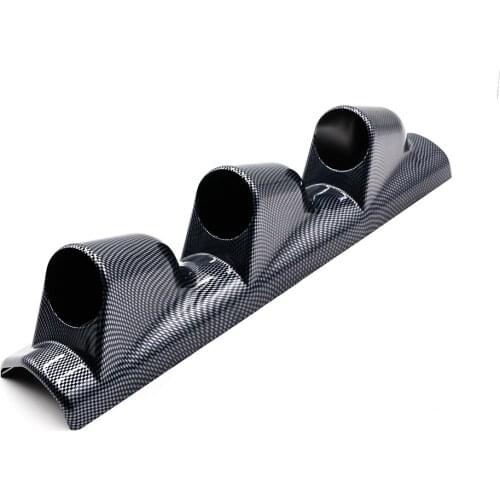 YOMI 52mm Universal 3 Hole Left Hand Drive Auto Car A Pillar Carbon Fiber Triple Gauge Holder Gauge Pod Auto Car Meter