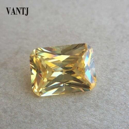 VANTJ Signity Stone Created Zircon Loose Gemstone Oct 12*16mm Cut Diy for Silver Gold Women Jewelry Party Girt