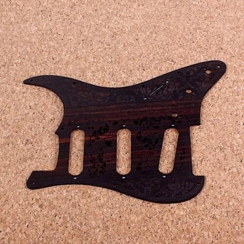 Vintage Rosewood 8 Hole SSS Single Coil Guitar Scratch Plate for ST Parts