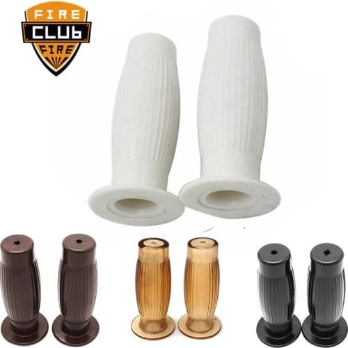 Motorcycle Bike Vintage Handlebar Coke Bottle Hand Grip 7/8" Handle Bar Retro Rubber For Harley Truimph CG125 CB400 Cafe Custom