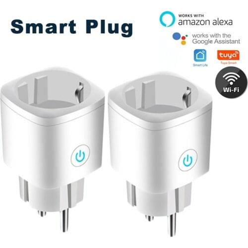 WiFi Smart Plug Outlet Tuya Remote Control Monitor Power Works With Alexa Google Home Smart Home умный дом управление