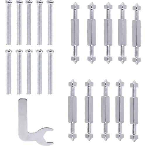 10 Pairs 86 Type Wall Switch Cassette Lower Case Damage Repair Tools Adjustable Length Bracket Rod Lever Socket Screw P82D