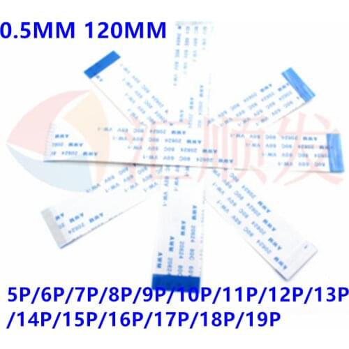 1000pcs! 0.5MM 120MM FFC/FPC flat soft line FFC connection line electronic line 12CM 5P/6P/7P/8P/9P/10P/11P/12P/13P/14P/15P/16P