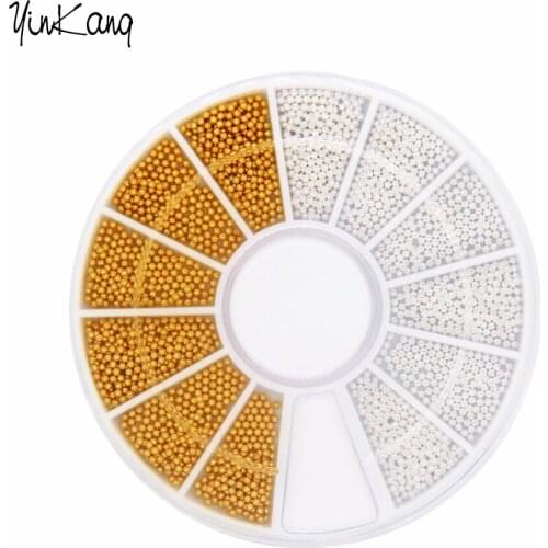 1200pcs/wheel New Tiny Circle Bead Decoration 3D Nail Art Caviar