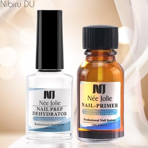 15ML Nail Prep Dehydrator And Nail-Primer Set No Need Of UV LED Lamp Gel Polish Manicure Nail Art Supplies For Professionals