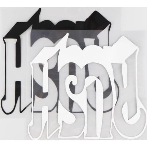 20.3CM*18.5CM RUSH Interesting Personalized Text Car Stickers Door Decoration Sticker