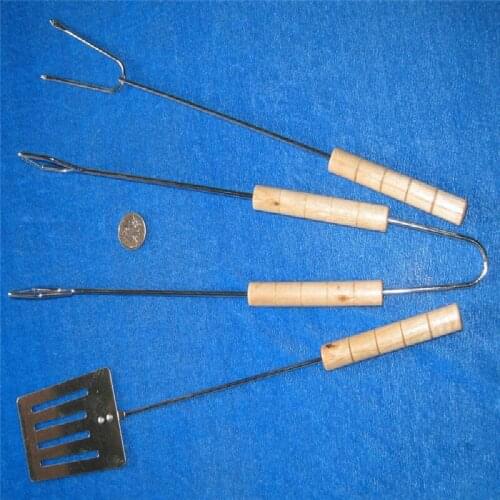 3Pcs Stainless Steel Grill Utensil Set Barbecue Spatula Fork Tongs Portable Multifunction BBQ Grill Tools Kitchen Tools