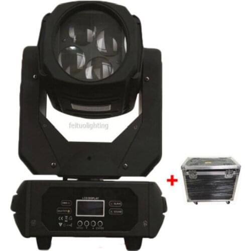 Flight case) Perfect beam light 4x25w RGBW 4 in1 mini led beam moving head light for show stage device