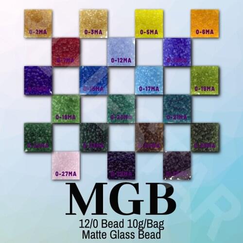 BLUESTAR Japan Import MGB Round Beads 12/0 Matte Multicolor Glass Beads For Beadwork Not Easy To Fade 10g/Bag