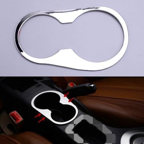 Console Water Cup Holder Decoration Cover Trim Frame Plastic Silver Fit For Nissan Qashqai 2008 2009 2010 2011 2012 2013