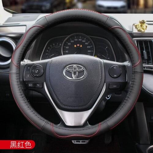 Suitable for Toyota Highlander Levin RAV4 Camry Corolla Avalon Veranda leather steering wheel cover