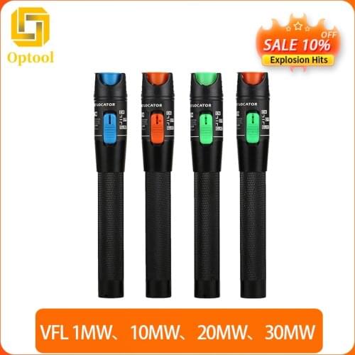 Free shipping vfl Laser pen 30MW/20MW/10MW/5KM Visual Fault Locator, Fiber Optic Cable Tester 10-30Km Range VFL AUA-30
