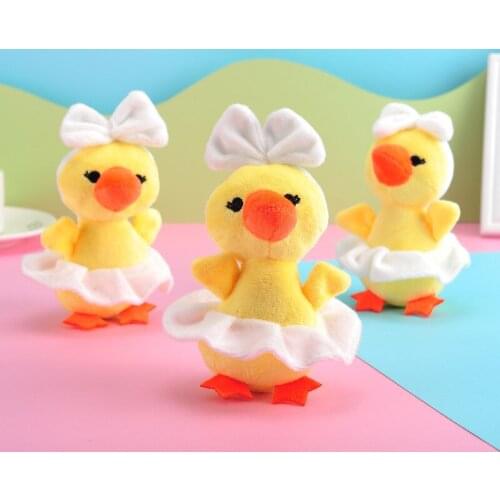 Kawaii Yellow Duck Plush Toys Keychain Soft Stuffed Animals Dolls Toy for Kids Children Baby Girls Christmas Gifts