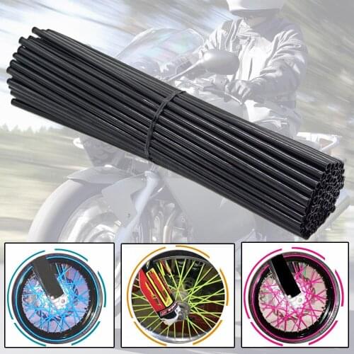 Motocross Dirt Bike Wheel Rim Spoke Skins Covers Wrap Tubes Decor Protector For honda nc750x street glide benelli trk502