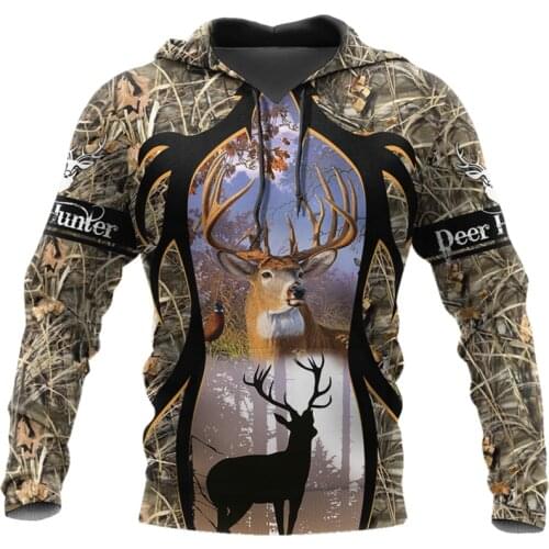 2020 New Fashion Hoodie Deer Hunting 3D Printed Hooded Sweatshirts Unisex Casual streetwear Hoody Wholesale and retail DL-857