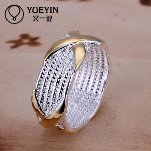 NEW Fashion silver plated jewelry couple rings Silver plated new design finger ring for lady bijoux women Chain-shaped