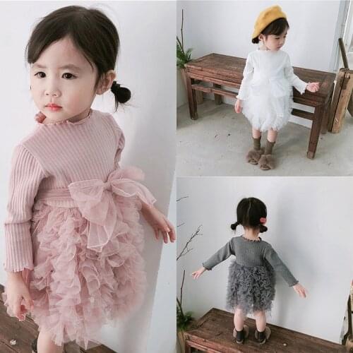 Autumn Winter Dress for Girl Cotton Long Sleeve Baby Girl Dress Fluffy Cake Smash Infant Clothes 1-5 Years Baby Girl Clothes