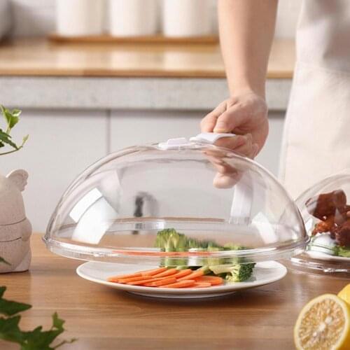 Practical Splatter Cover Transparent Oven Protection Lid Smooth Microwave Plate Guard for Kitchen