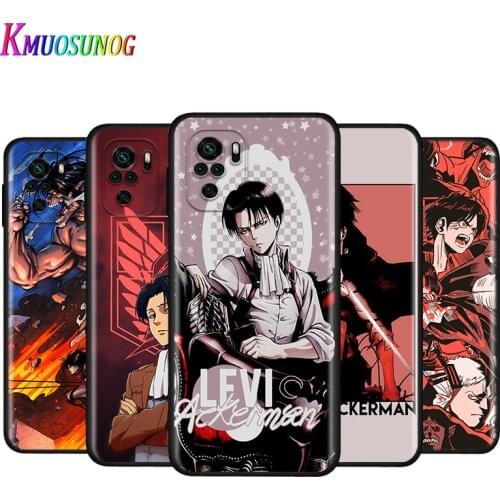 Silicone Cover Anime Japanese attack on Titan For Xiaomi Redmi Note 10 10S 9T 9S 9 8T 8 7 7S 6 5A 5 4 4X 5G Pro Max Phone Case