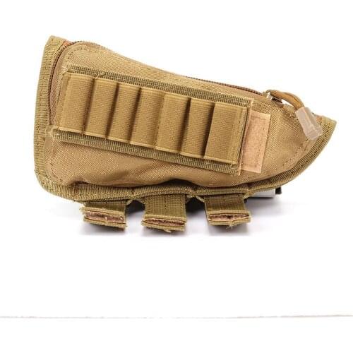 Tactical Buttstock Cheek Rifle Stock Ammo Cartridge Pouch Airsoft Paintball Shooting Hunting Bullet Shell Carrier Holder