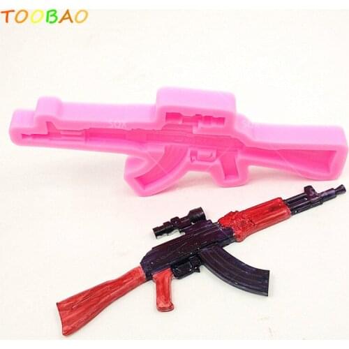 High Quality Gun Shape Silicone Cake Mold, Sugarcraft Cetakan Bakeware Cupcake Mold Kitchen Accessories MR89