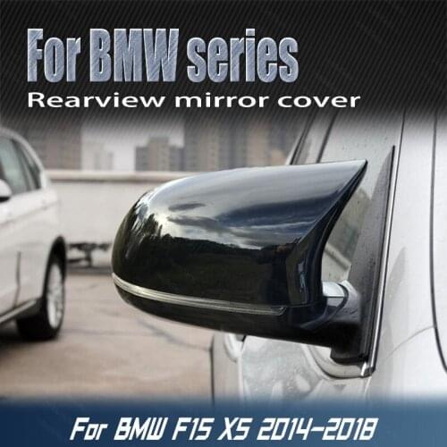 Car Painted High Quality Glossy Black Rearview Mirror Cover Caps M Style for BMW F15 X5 2014 2015 2016 2017 2018 Replacement