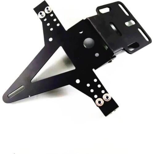 Motorcycle Black Rear Tail Light License Plate For Honda Yamaha Kawasaki Suzuki Scooter Offroad Street Bike Dirt Bike Custom