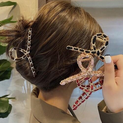 New Women Elegant Gold Hollow Geometric Metal Hair Claws Vintage Hair Clips Headband Hairpins Fashion Hair Accessories