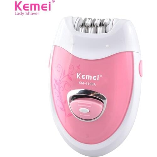 Kemei Womans Electric Epilator Hair Removal Body Bikini Trimmer Legs Body Depilatory Washable Blades Trimmer Shaving Machine 30