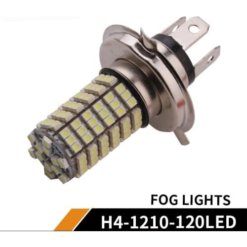 1PCS H4 LED Fog Light Bulb For Auto Car Driving Headlight 68 SMD Lamp High Beam Kit DC 12V White 6000K Headlamp Super Bright