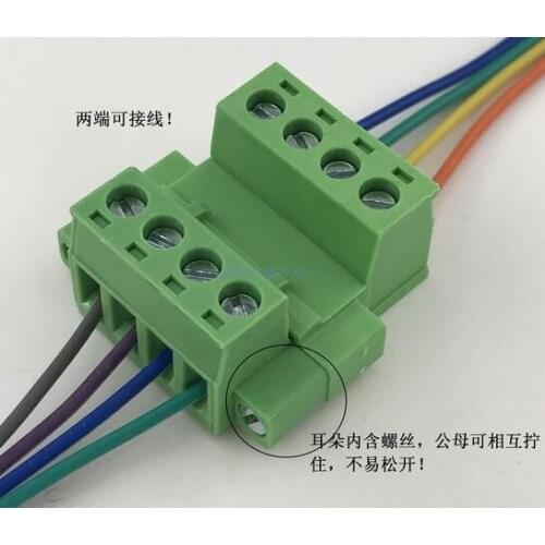 10sets Wire Connector Plug-in Terminal Blocks 5.08mm Pitch 300V16A Solderless with Ear Flange