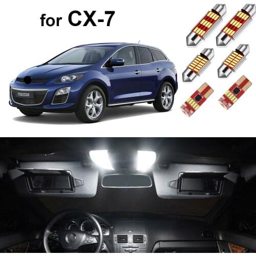 11Pcs Canbus LED Interior Light Kit For Mazda CX-7 CX7 2006-2012 LED Dome Map License Plate Blub