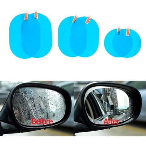 2Pcs Anti Fog Car Rearview Mirror Window Clear Film Waterproof With Transparent Protective Car Sticker For Car Window