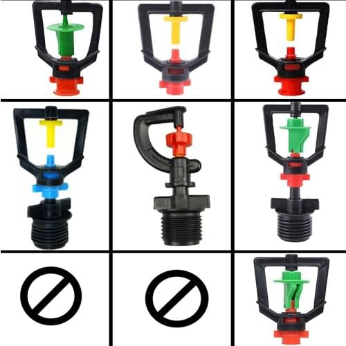 20PCS G-typed Refracting MicroNozzle with 1/2'' Threaded Connecter Garden Irrigation Mist Refract Sprinkler 360 Degree Spray