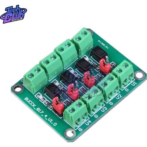 3.6-30V PC817 4 Channel Optocoupler Isolation Board Voltage Converter Adapter Module Driver Photoelectric Isolated Module PC 817