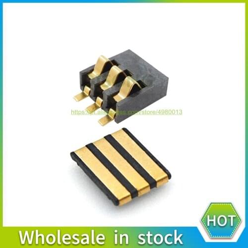 Male and female 3pin battery holder shrapnel type battery connector pitch 2.5mm Mobile phone battery contact plate
