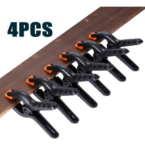 4pcs/lot 2inch Mini Clamps for Woodworking Plastic Nylon Spring Clips Woodworking Tools Outillage Herramientas