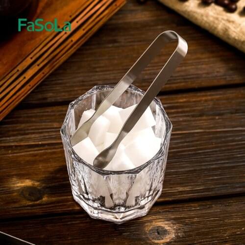 430 Stainless Steel Ice Cube Clip Ice Tong Bread Food BBQ Clip Barbecue Tongs Ice Clamp Tool Bar Food Grade Kitchen Accessories