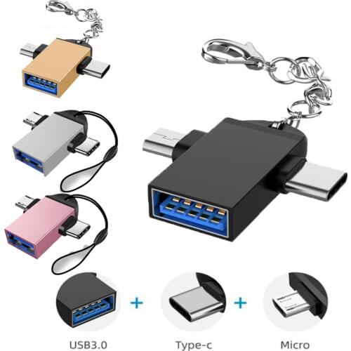 1pc OTG Converters For Android Type-C 2-in-1 OTG Adapter Otg Type C Cable For xiaomi Tablet Hard Disk Drive Flash Disk USB Mouse