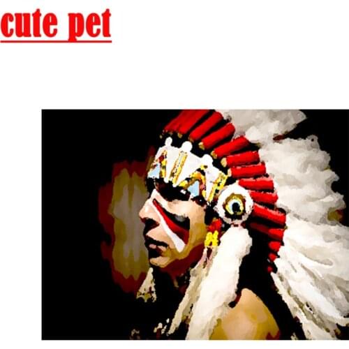 DIY Indian Mahican 5d tribe Cross Stitch diamond mosaic full drill diamond Paintings No Frame Home Wall Decor