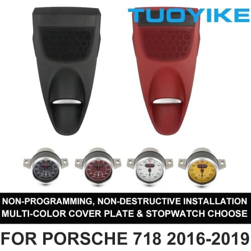 Car Stopwatch For Porsche 718 2016-2020 Interior Dashboard Central Clock Compass Time Electronic Meter Clock Accessional Kit