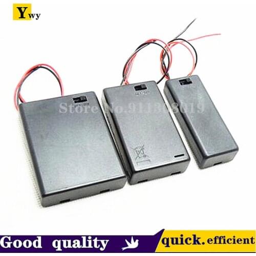 2PCS/LOT 18650 Battery Box With Switch And Cover No. 5Battery Holder 1 Section 2 Section 1/2/3/4 Section With 15CM Line Spot