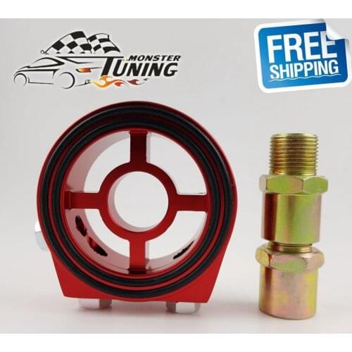 Free Shipping Universal Aluminum Oil Filter Cooler Sandwich Instrument Plate Adapter Kit