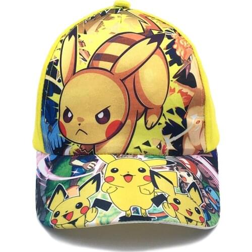 Pokemon Kid Baseball Outdoor Sport Sunscreen Pikachu Cap Children Hat Teens Travel Child Game Baseball Adjustable Anime Gift