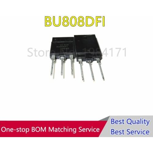 5Pcs BU808DFI ST TO-3PF 5A1400/700V new