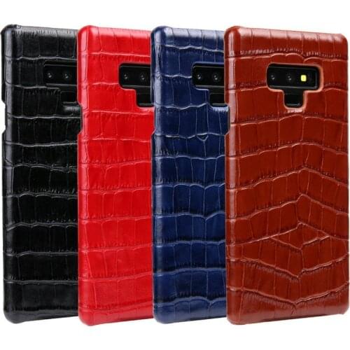 Phone Cases for Samsung Galaxy Note 9 Case Crocodile Pattern Genuine Leather Cover for Samusung S9 note 8 S9 Plus Back Funda